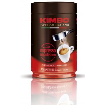 Gehuurd Diverse Rode datum Caffè Kimbo Espresso Napoletano Blik gemalen koffie | Gemalen koffie |  Koffievergelijk